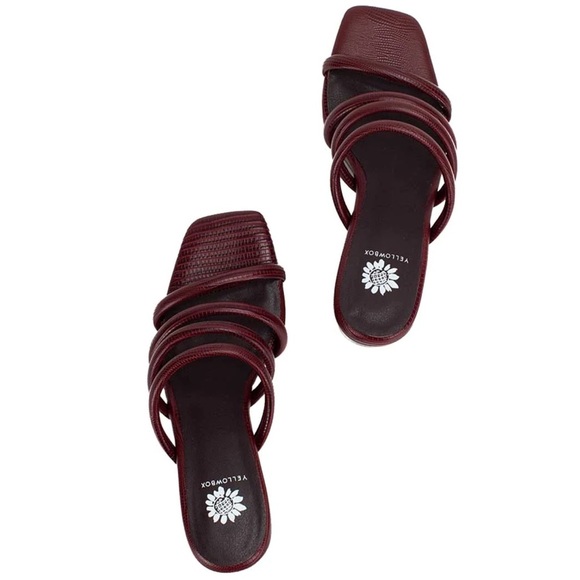 Yellow Box Womens Caspia-Merlot Red Heeled Strappy Sandals Choose Size - Picture 4 of 10